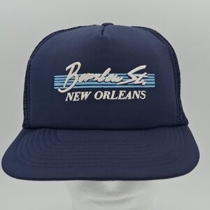 Bourbon Street Snap Back Mesh Trucker Hat New Orleans Size adj Fits Most VINTAGE